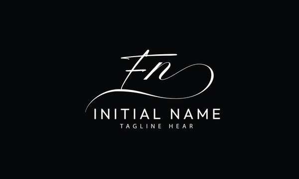  FN N D initial signature logo template vector