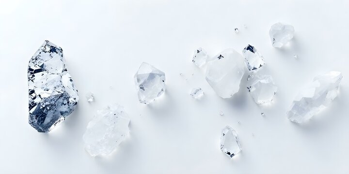 icicles on a white background