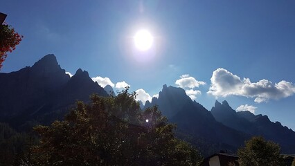 sunset in the mountains