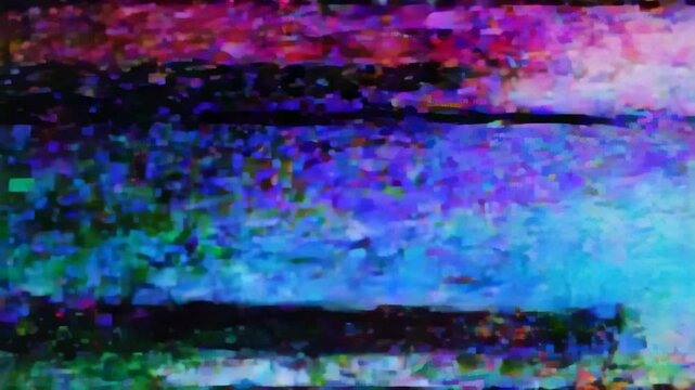 Graphic effect old film video with glitch effect for overlay