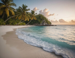 beach with palm tree