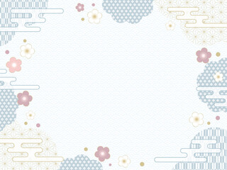 梅のフレーム Plum blossom  frame