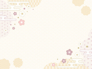 梅のフレーム Plum blossom  frame