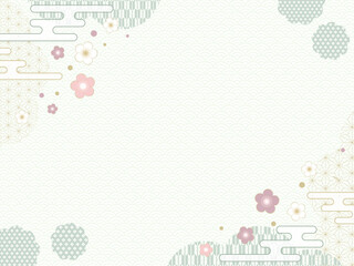 梅のフレーム Plum blossom  frame