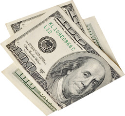 Multiple 100 Dollar Note Isolated On a White Background, One Hundred Dollar Currency Note Isolated On a White Background, USA Currency Notes PNG, USA currency Notes Clipart 