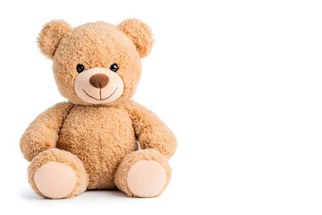 Teddy bear toy, isolated on white background