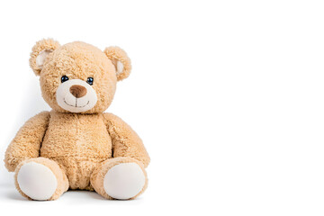 Obraz premium Teddy bear toy, isolated on white background