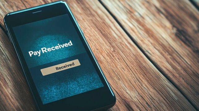 Payment Confirmation on Smartphone Display - Powered by Adobe