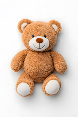 Fototapeta premium Teddy bear toy, isolated on white background
