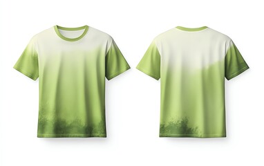 Naklejka premium Showcase front and back view mockup of a t-shirt featuring a unique design for online retail studio setting mockup presentation