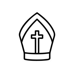 Papal Crown with Cross, icon