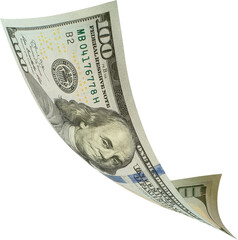 100 Dollar Note Isolated On a White Background, One Hundred Dollar Currency Note Isolated On a White Background, USA Currency Notes PNG, USA currency Notes Clipart 