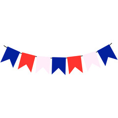 Obraz premium French National Day Celebration. bastille day illustration, flat style. 