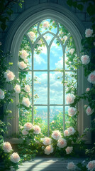 Beautiful interior with large windows