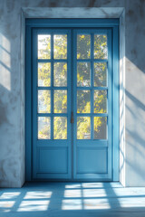 Fototapeta premium Beautiful sunny interior with large window