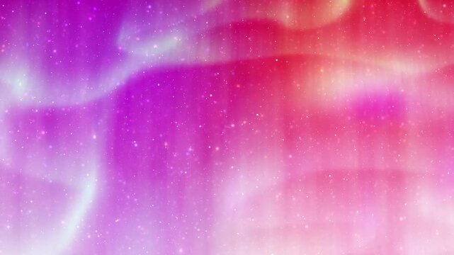 Glittering aurora borealis in princess pink and sparkling animated Christmas background