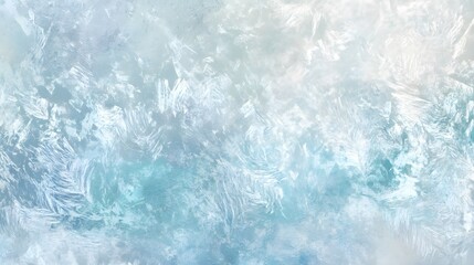 Fototapeta premium An abstract icy background with frost patterns and crystalline textures in pale blue and silver.