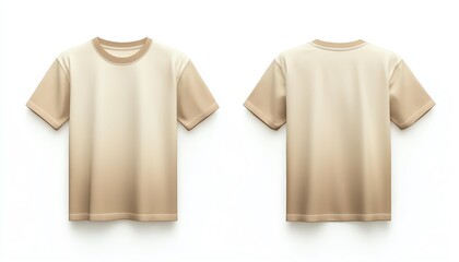 3d t-shirt mockup front & back views in a creative studio for unique marketing concepts