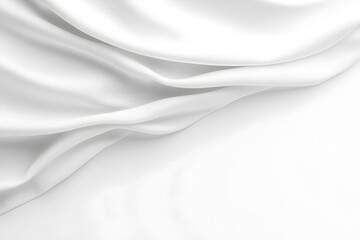 Obraz premium Elegant and minimalist white wave texture. Abstract smooth elegant white fabric silk texture soft background, flowing satin waves