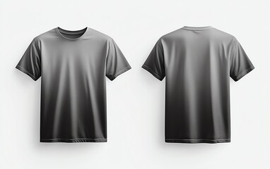 T-shirt studio mockup front and back views for improved online fashion design visibility