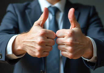 people give thumbs agreement approval plan idea unified positive