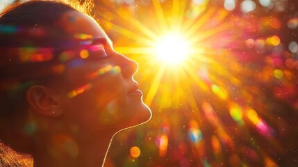 silhouette of a person in the sun