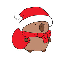 santa claus with a bag