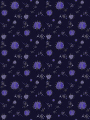 Seamless pattern with hand drawn dots