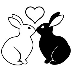 rabbit with heart