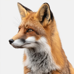 Fototapeta premium Fox isolated on a white transparent background