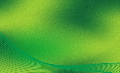 Design abstract glowing color wave backdrop noise texture. grainy gradient background in green color