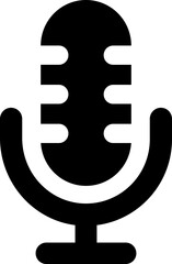 Microphone icon. Audio mic. Studio table microphone. Podcast radio symbol. Flat icon -vector