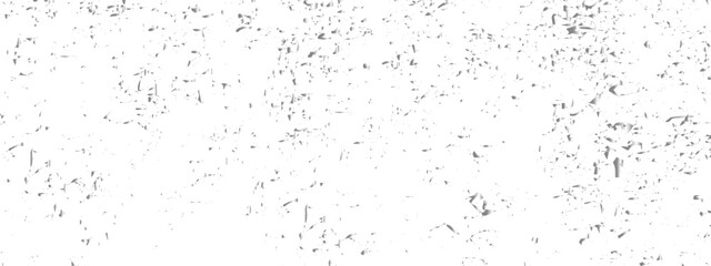 Abstract doted and confetti silver glitter and dust particles splatter on transparent background. Dust silver grunge background. Vector illustration.