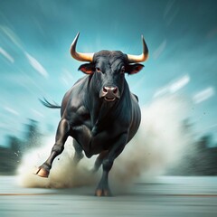 black bull charging generative ai