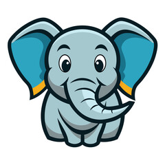 Fototapeta premium elephant cartoon character