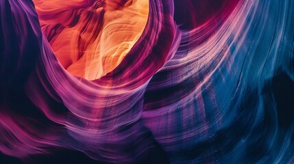 Fototapeta premium Antelope Canyon's Vibrant Hues: A Symphony of Color and Light