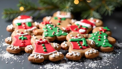 Holiday gingerbread cookies, a Christmas treat
