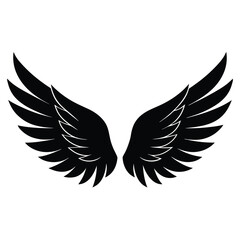 Fototapeta premium eagle with wings silhouette vector.