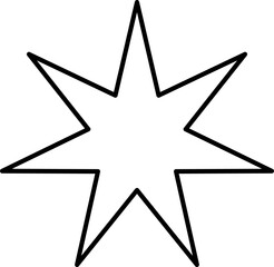 Minimalist silhouette stars icon set, twinkle shining star shape symbols, icons, elements. Modern geometric sparkle black silhouettes sign