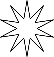 Minimalist silhouette stars icon set, twinkle shining star shape symbols, icons, elements. Modern geometric sparkle black silhouettes sign