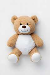 Obraz premium Teddy bear toy, isolated on white background