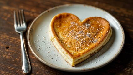 homemade cottage cheese casserole in the shape of a heart for loved ones on Valentine's Day. homemade baking. ideas for gifts with your own hands