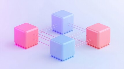 Illustration of blockchain nodes facilitating global payments, innovative technology ensuring secure and fast transactions