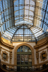 Gallery Vittorio Emanuele II, luxury shopping mall, Milan, Italy