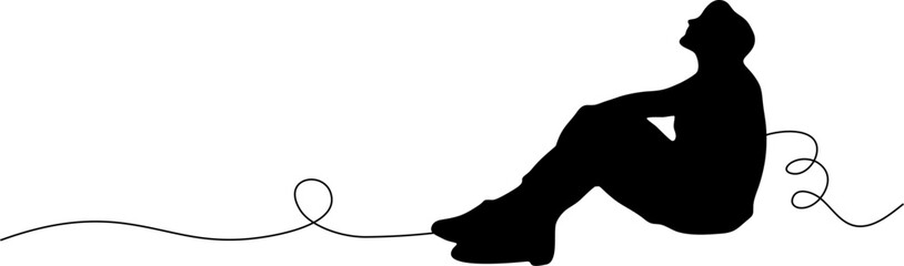 Silhouette of a man vector