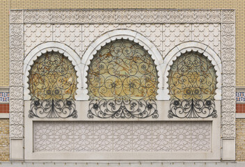 Wall decor at parking garage in the Country Club Plaza area in Kansas City, Missouri