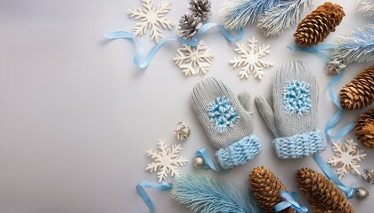 Snowflake-Themed Holiday Edge on Gray