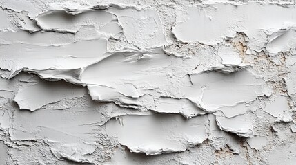 Obraz premium Textured White Surface with Peeling Paint and Distressed Layers
