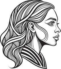 woman with long hair