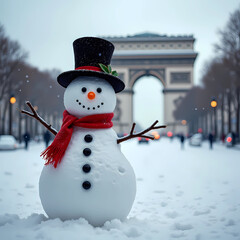 Obraz premium Un Invierno Glacial en París